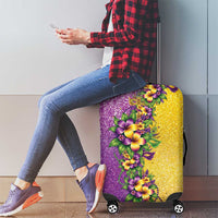Hawaii Mardi Gras Luggage Cover Plumeria Lei Beads Glitter Style LT05 - Polynesian Pride