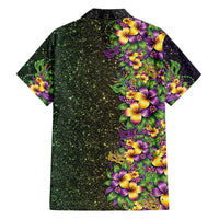 Hawaii Mardi Gras Family Matching Tank Maxi Dress and Hawaiian Shirt Tropical Flowers Glitter Style