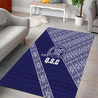 Tonga Queen Salote College Area Rug 100 Years Anniversary Navy Color