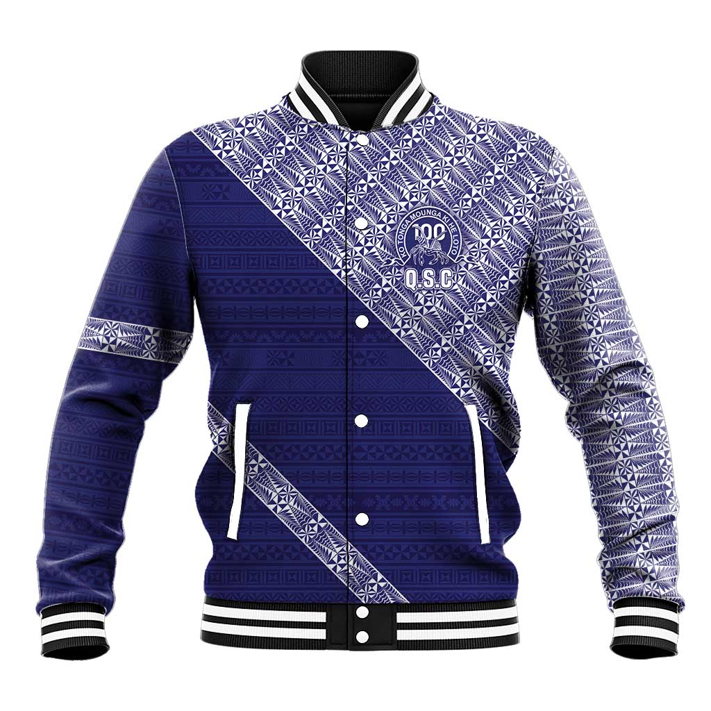 Tonga Queen Salote College Baseball Jacket 100 Years Anniversary Navy Color