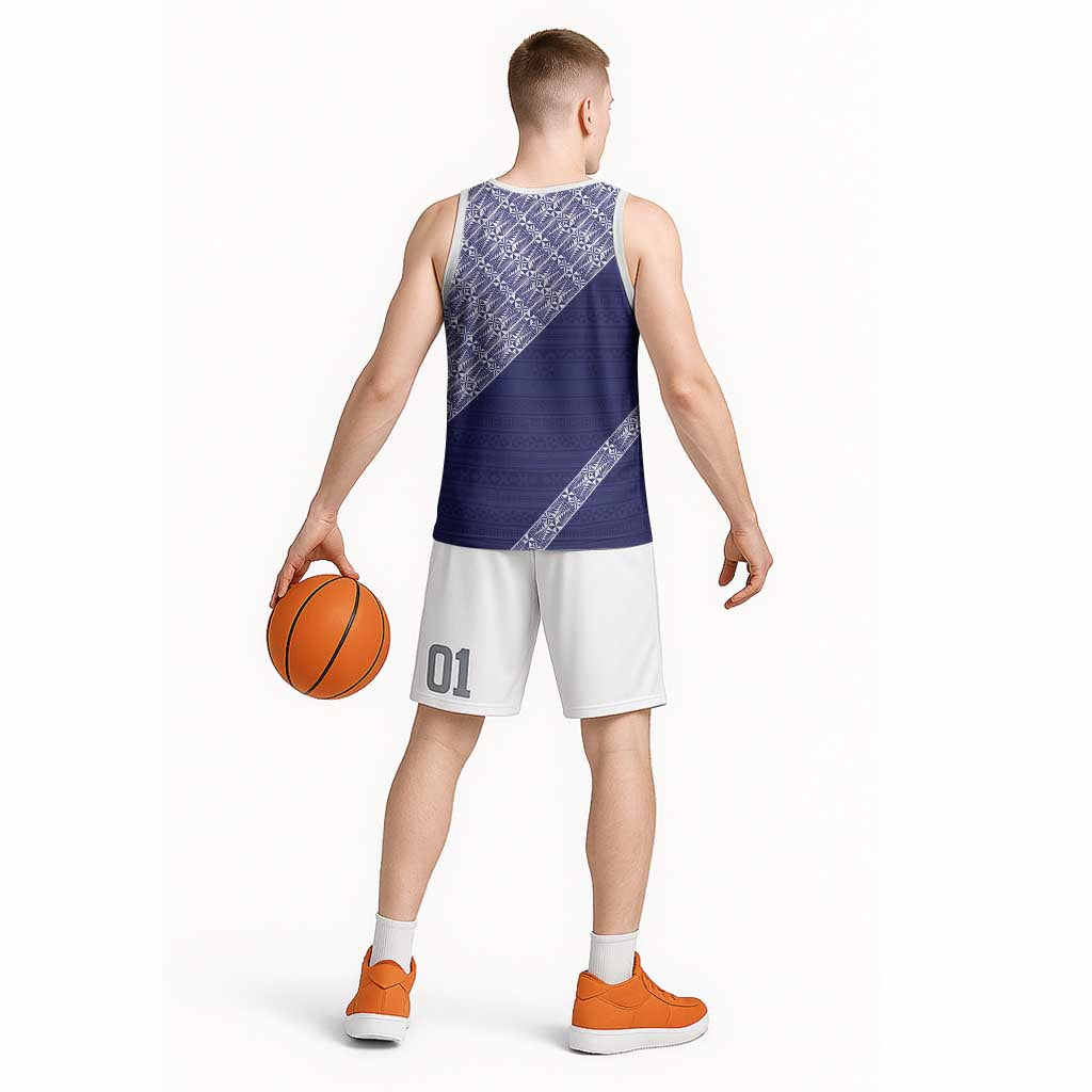 Tonga Queen Salote College Basketball Jersey 100 Years Anniversary Navy Color