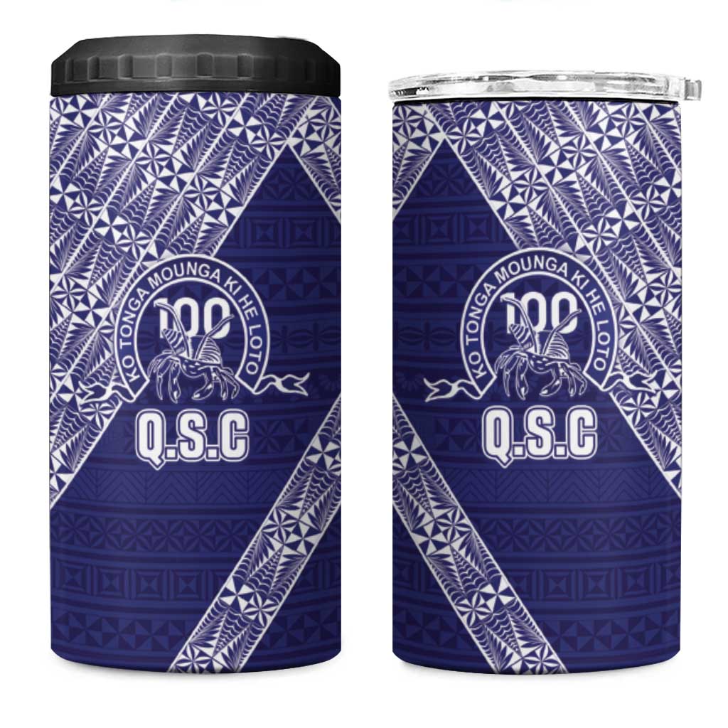 Tonga Queen Salote College 4 in 1 Can Cooler Tumbler 100 Years Anniversary Navy Color