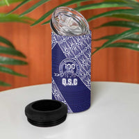 Tonga Queen Salote College 4 in 1 Can Cooler Tumbler 100 Years Anniversary Navy Color