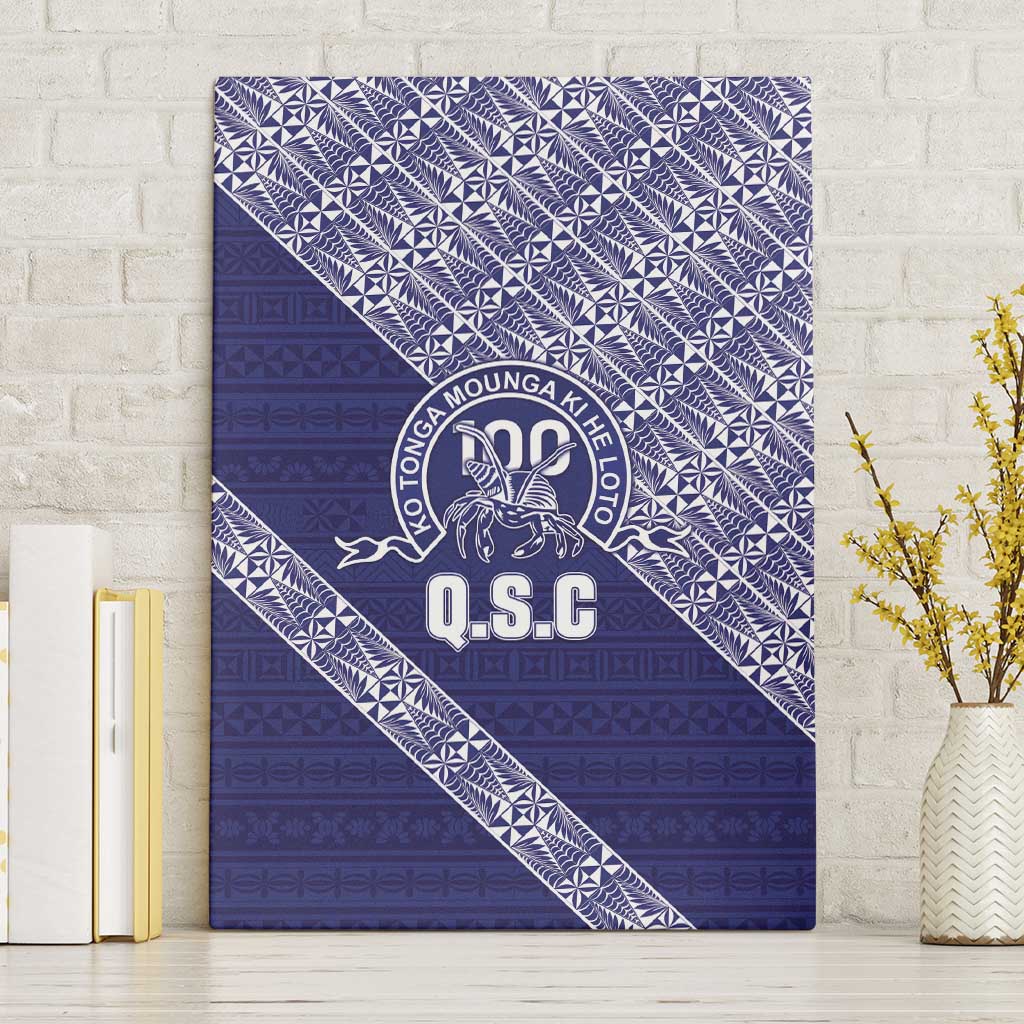 Tonga Queen Salote College Canvas Wall Art 100 Years Anniversary Navy Color