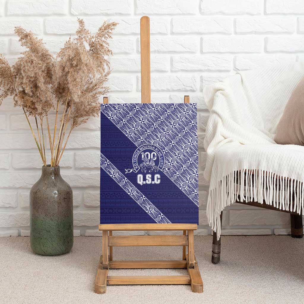 Tonga Queen Salote College Canvas Wall Art 100 Years Anniversary Navy Color