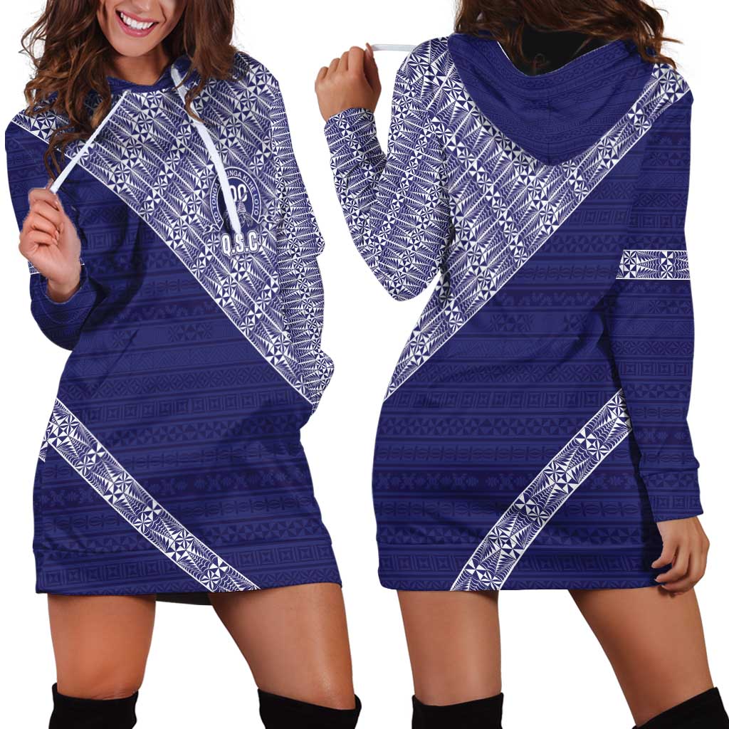 Tonga Queen Salote College Hoodie Dress 100 Years Anniversary Navy Color LT05 - Polynesian Pride