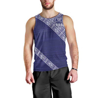 Tonga Queen Salote College Men Tank Top 100 Years Anniversary Navy Color