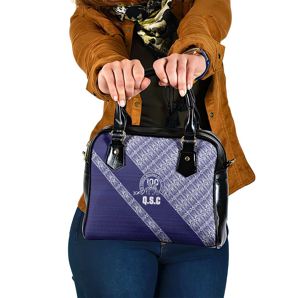Tonga Queen Salote College Shoulder Handbag 100 Years Anniversary Navy Color