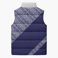 Tonga Queen Salote College Sleeveless Puffer Jacket 100 Years Anniversary Navy Color