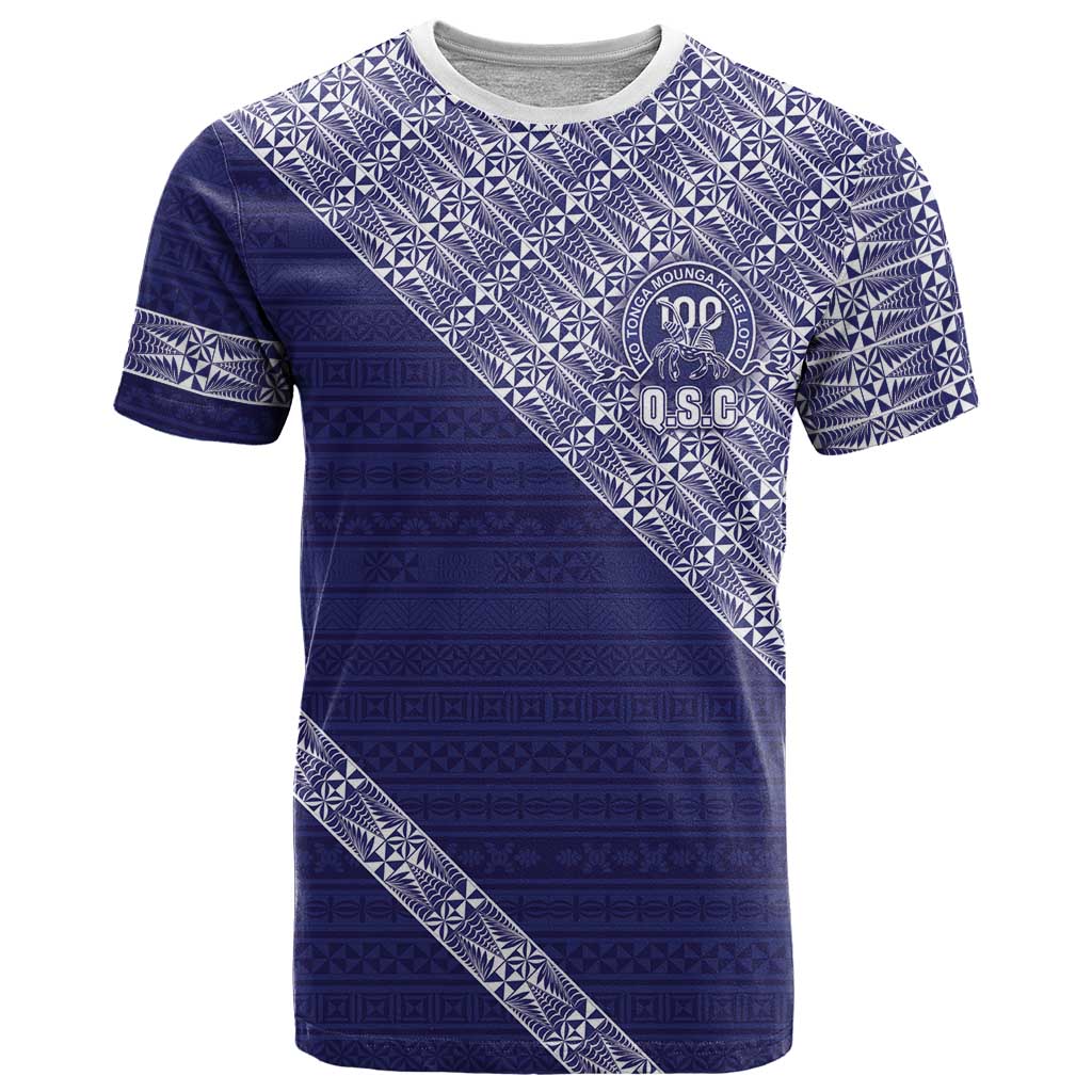 Tonga Queen Salote College T Shirt 100 Years Anniversary Navy Color LT05 Navy - Polynesian Pride