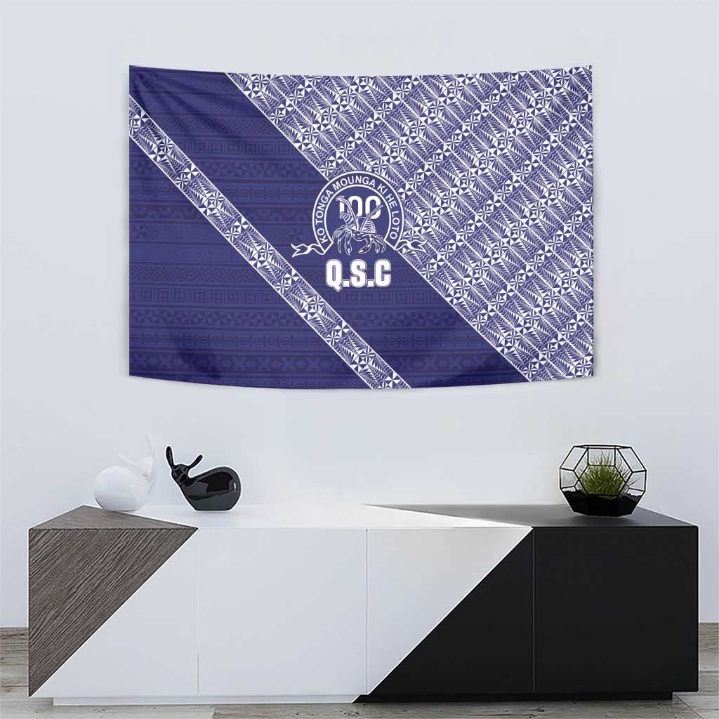 Tonga Queen Salote College Tapestry 100 Years Anniversary Navy Color