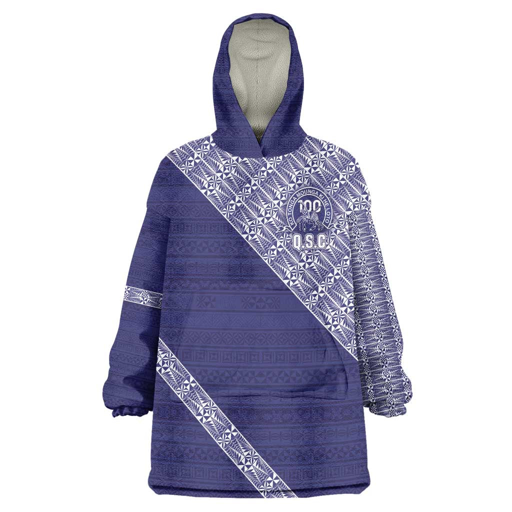 Tonga Queen Salote College Wearable Blanket Hoodie 100 Years Anniversary Navy Color LT05 One Size Navy - Polynesian Pride