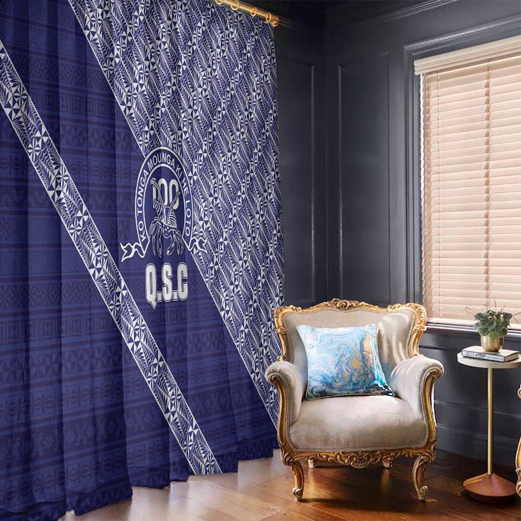 Tonga Queen Salote College Window Curtain 100 Years Anniversary Navy Color LT05 - Polynesian Pride