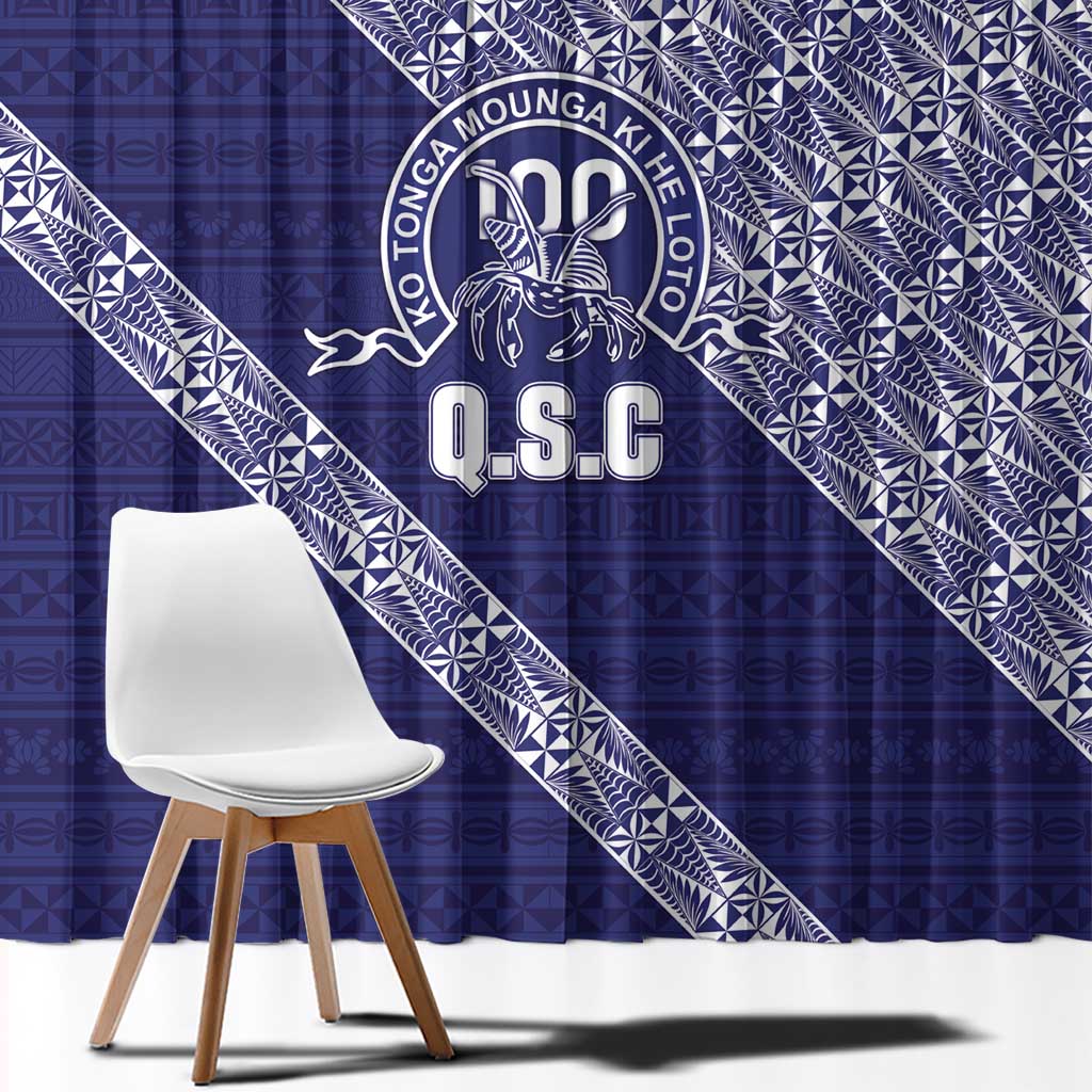 Tonga Queen Salote College Window Curtain 100 Years Anniversary Navy Color LT05 - Polynesian Pride