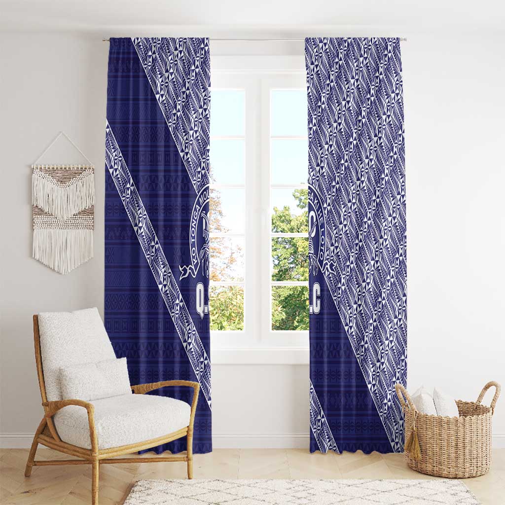 Tonga Queen Salote College Window Curtain 100 Years Anniversary Navy Color LT05 - Polynesian Pride