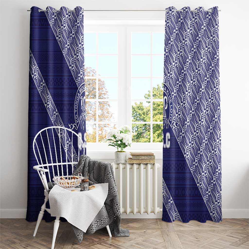 Tonga Queen Salote College Window Curtain 100 Years Anniversary Navy Color LT05 - Polynesian Pride