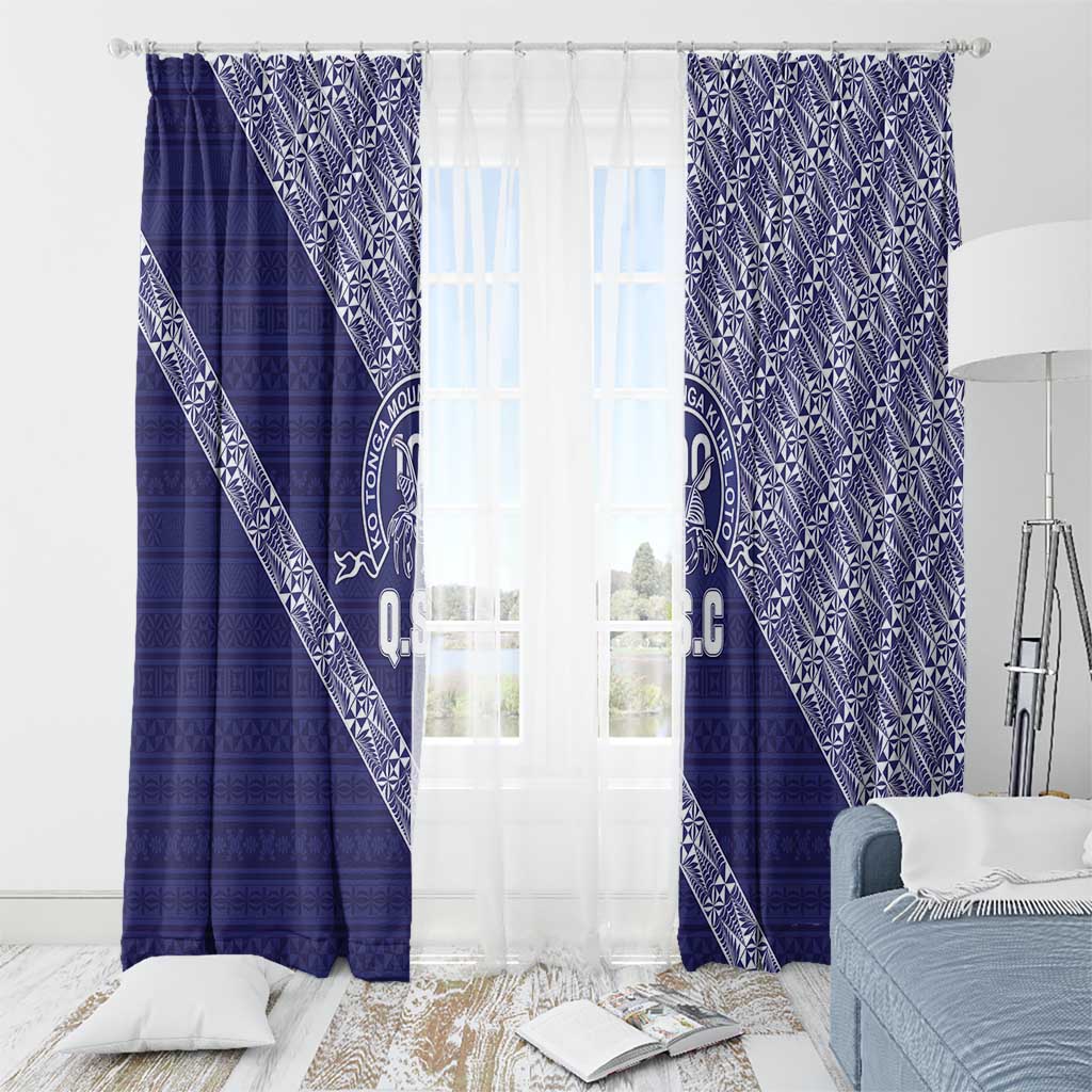 Tonga Queen Salote College Window Curtain 100 Years Anniversary Navy Color LT05 - Polynesian Pride