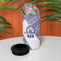 Tonga Queen Salote College 4 in 1 Can Cooler Tumbler 100 Years Anniversary White Color LT05 - Polynesian Pride