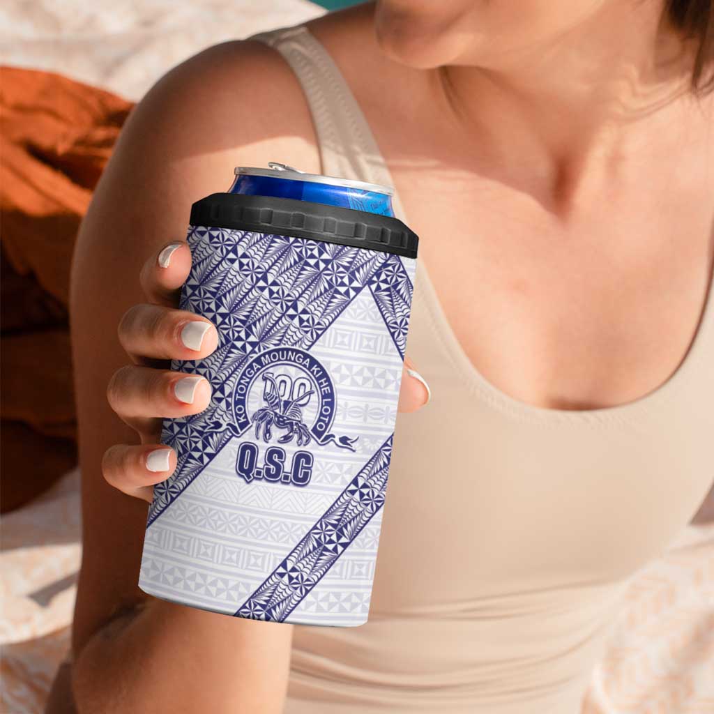 Tonga Queen Salote College 4 in 1 Can Cooler Tumbler 100 Years Anniversary White Color LT05 - Polynesian Pride