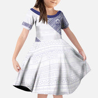 Tonga Queen Salote College Family Matching Mermaid Dress and Hawaiian Shirt 100 Years Anniversary White Color