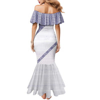 Tonga Queen Salote College Family Matching Mermaid Dress and Hawaiian Shirt 100 Years Anniversary White Color