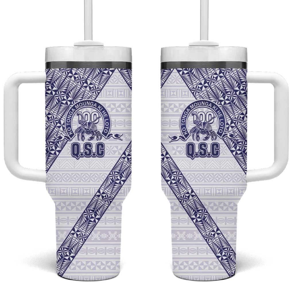 Tonga Queen Salote College Tumbler With Handle 100 Years Anniversary White Color LT05 One Size: 40 oz White - Polynesian Pride