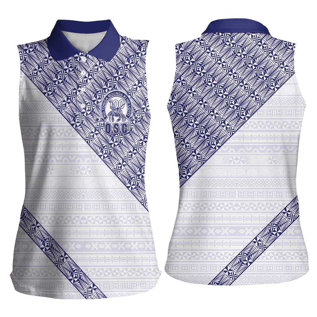 Tonga Queen Salote College Women Sleeveless Polo Shirt 100 Years Anniversary White Color