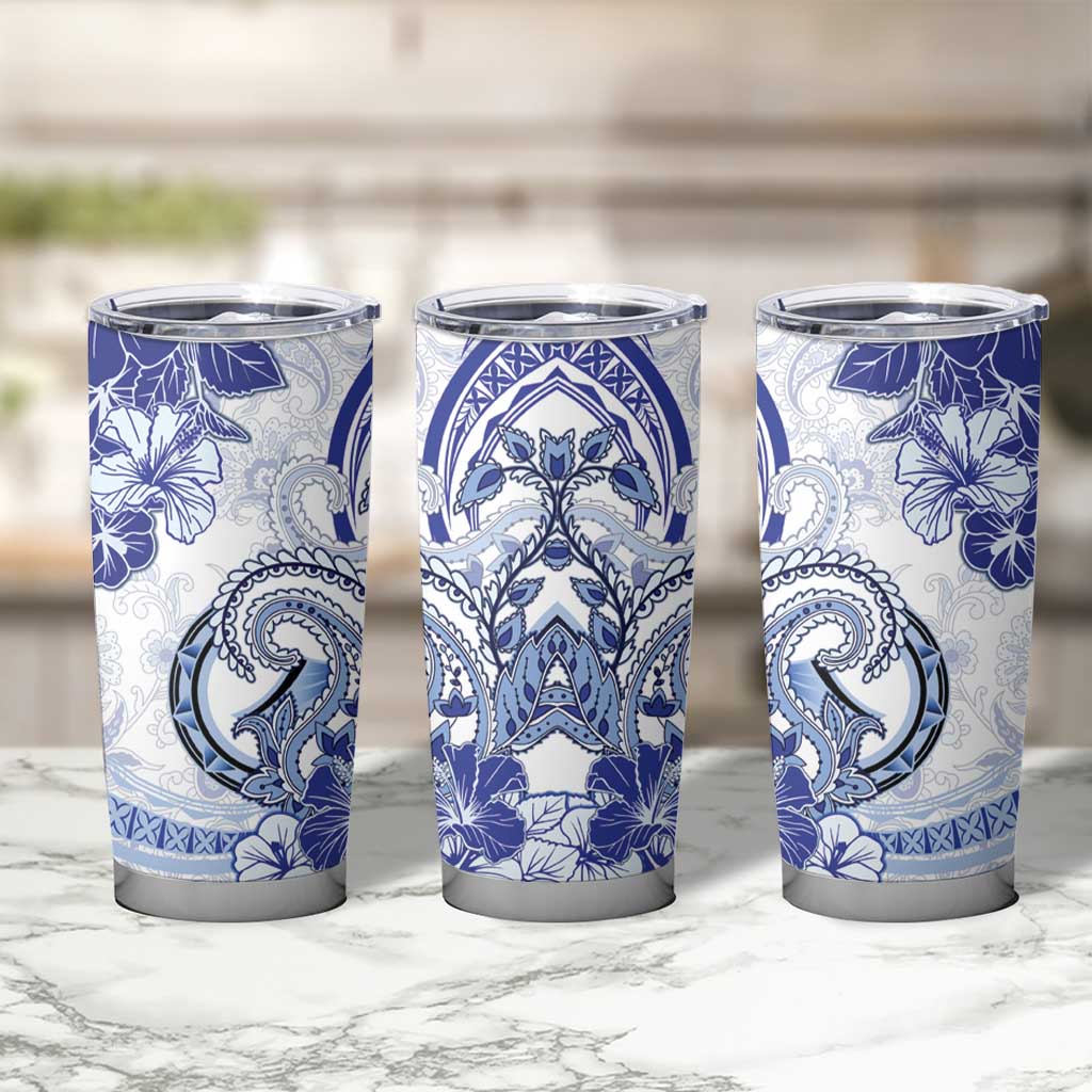 Polynesia Paisley Tumbler Cup Mix Navy Polynesian Pattern
