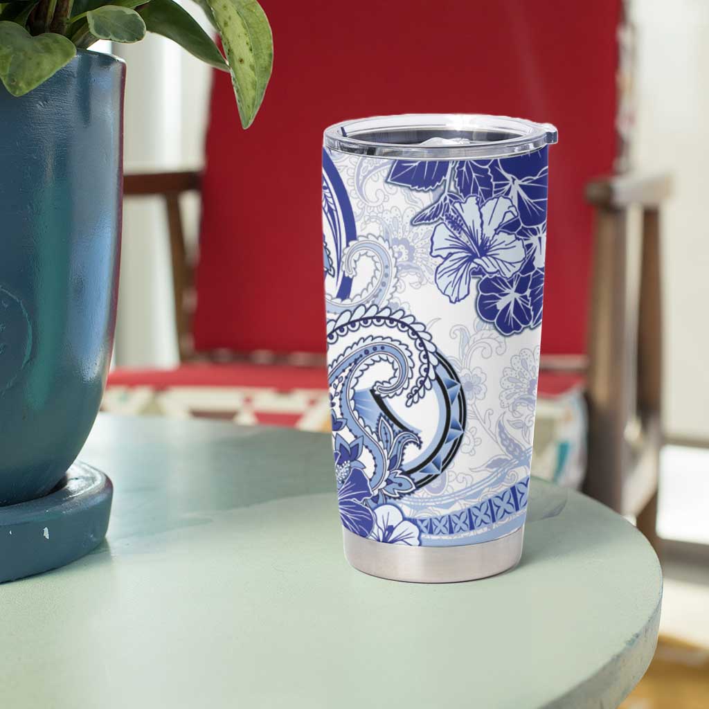 Polynesia Paisley Tumbler Cup Mix Navy Polynesian Pattern