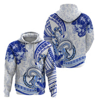 Polynesia Paisley Zip Hoodie Mix Navy Polynesian Pattern LT05 - Polynesian Pride