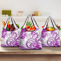 Polynesia Paisley Grocery Bag Mix Pink Polynesian Pattern