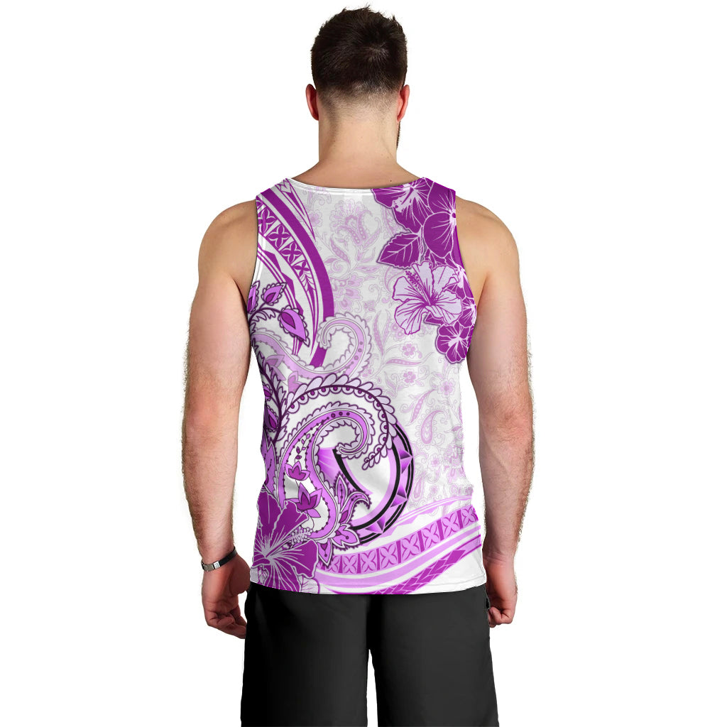 Polynesia Paisley Men Tank Top Mix Pink Polynesian Pattern LT05 - Polynesian Pride