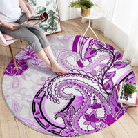 Polynesia Paisley Round Carpet Mix Pink Polynesian Pattern LT05 - Polynesian Pride