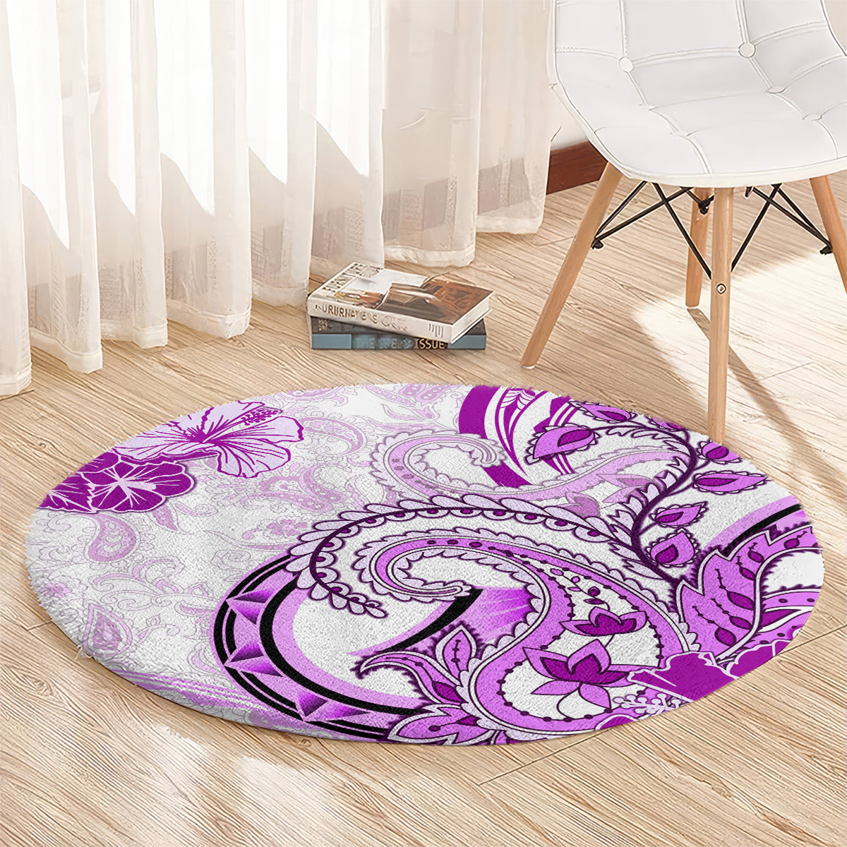 Polynesia Paisley Round Carpet Mix Pink Polynesian Pattern LT05 - Polynesian Pride