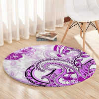 Polynesia Paisley Round Carpet Mix Pink Polynesian Pattern LT05 - Polynesian Pride