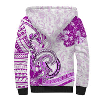 Polynesia Paisley Sherpa Hoodie Mix Pink Polynesian Pattern LT05 - Polynesian Pride