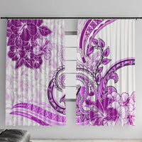Polynesia Paisley Window Curtain Mix Pink Polynesian Pattern