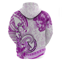 Polynesia Paisley Zip Hoodie Mix Pink Polynesian Pattern LT05 - Polynesian Pride