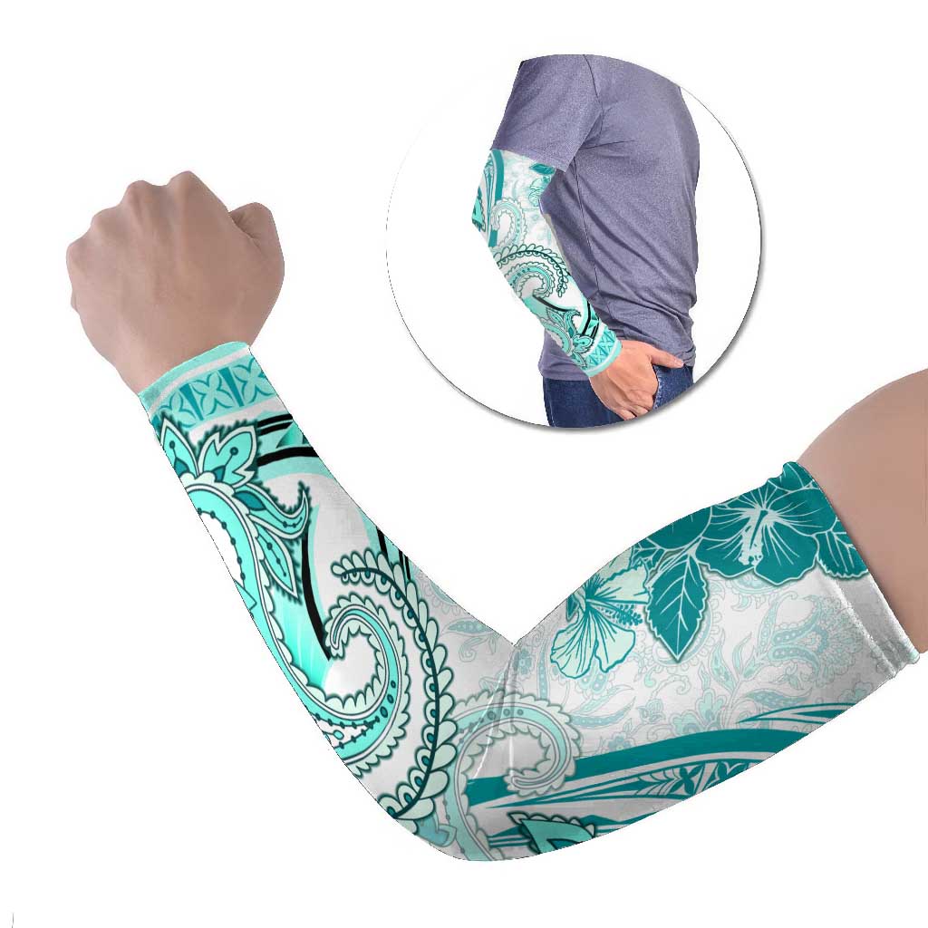 Polynesia Paisley Arm Sleeves Mix Teal Polynesian Pattern LT05 Set of 2 Teal - Polynesian Pride