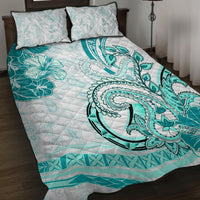 Polynesia Paisley Quilt Bed Set Mix Teal Polynesian Pattern