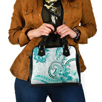 Polynesia Paisley Shoulder Handbag Mix Teal Polynesian Pattern