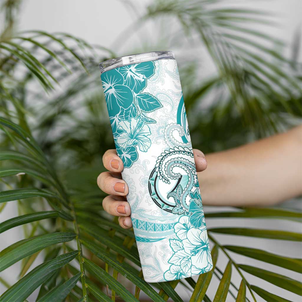 Polynesia Paisley Skinny Tumbler Mix Teal Polynesian Pattern