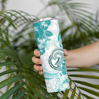Polynesia Paisley Skinny Tumbler Mix Teal Polynesian Pattern
