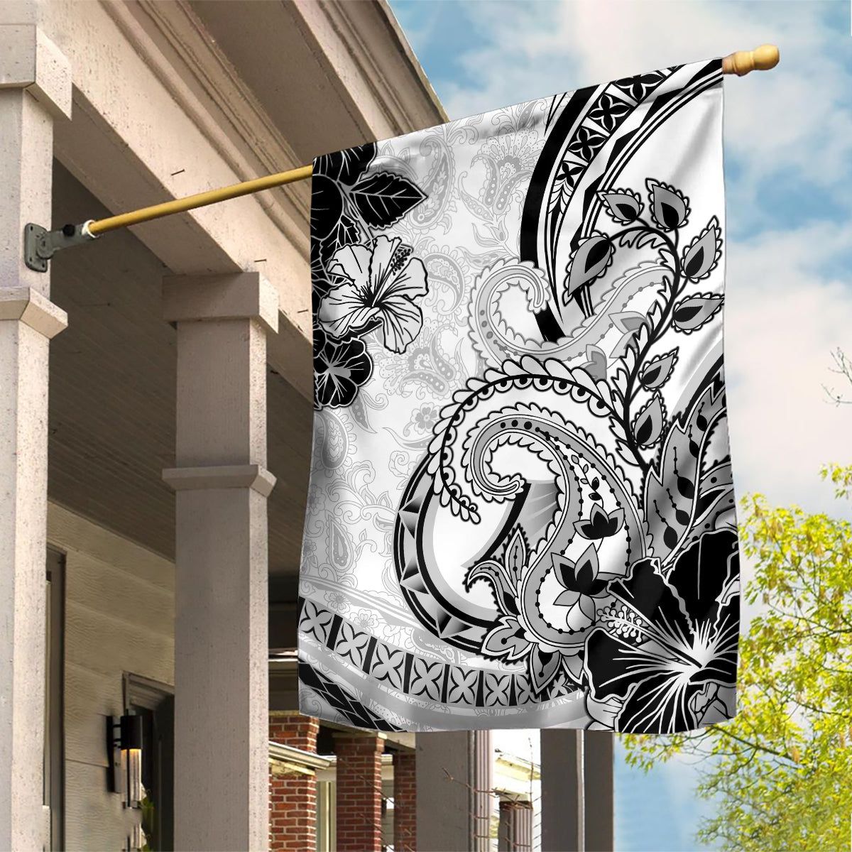 Polynesia Paisley Garden Flag Mix White Polynesian Pattern LT05 House Flag White - Polynesian Pride