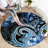 Polynesia Paisley Round Carpet Mix Blue Polynesian Pattern LT05 - Polynesian Pride