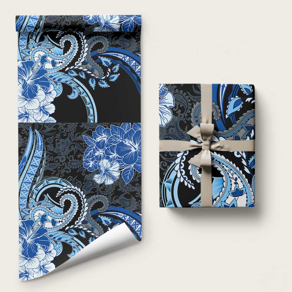 Polynesia Paisley Wrapping Paper Mix Blue Polynesian Pattern - Polynesian Pride