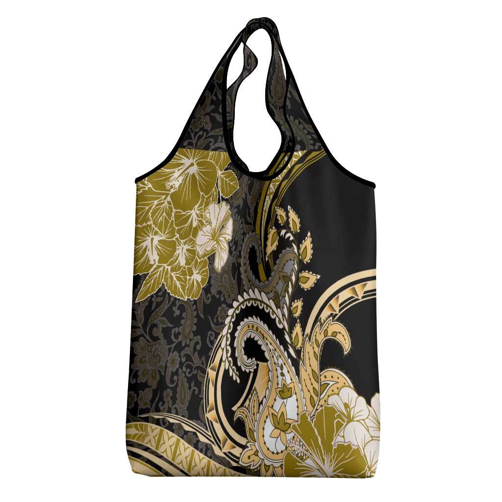 Polynesia Paisley Grocery Bag Mix Gold Polynesian Pattern