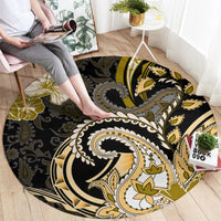 Polynesia Paisley Round Carpet Mix Gold Polynesian Pattern LT05 - Polynesian Pride
