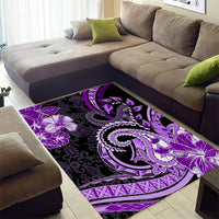 Polynesia Paisley Area Rug Mix Purple Polynesian Pattern