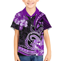 Polynesia Paisley Family Matching Puletasi and Hawaiian Shirt Mix Purple Polynesian Pattern LT05 Son's Shirt Purple - Polynesian Pride